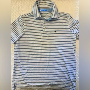 Vineyard Vines Boys Blue Striped Polo Shirt